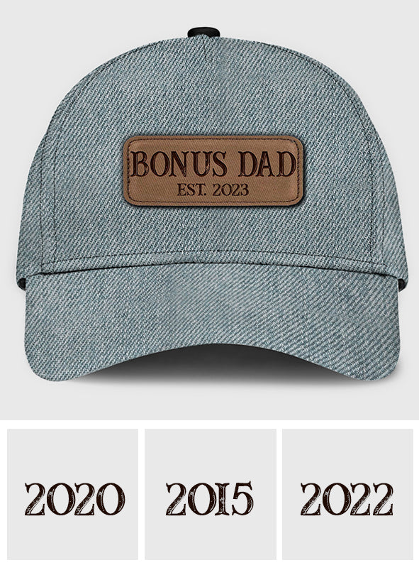 Bonus-Papa – Geschenk für Stiefvater – Personalisierte klassische Kappe