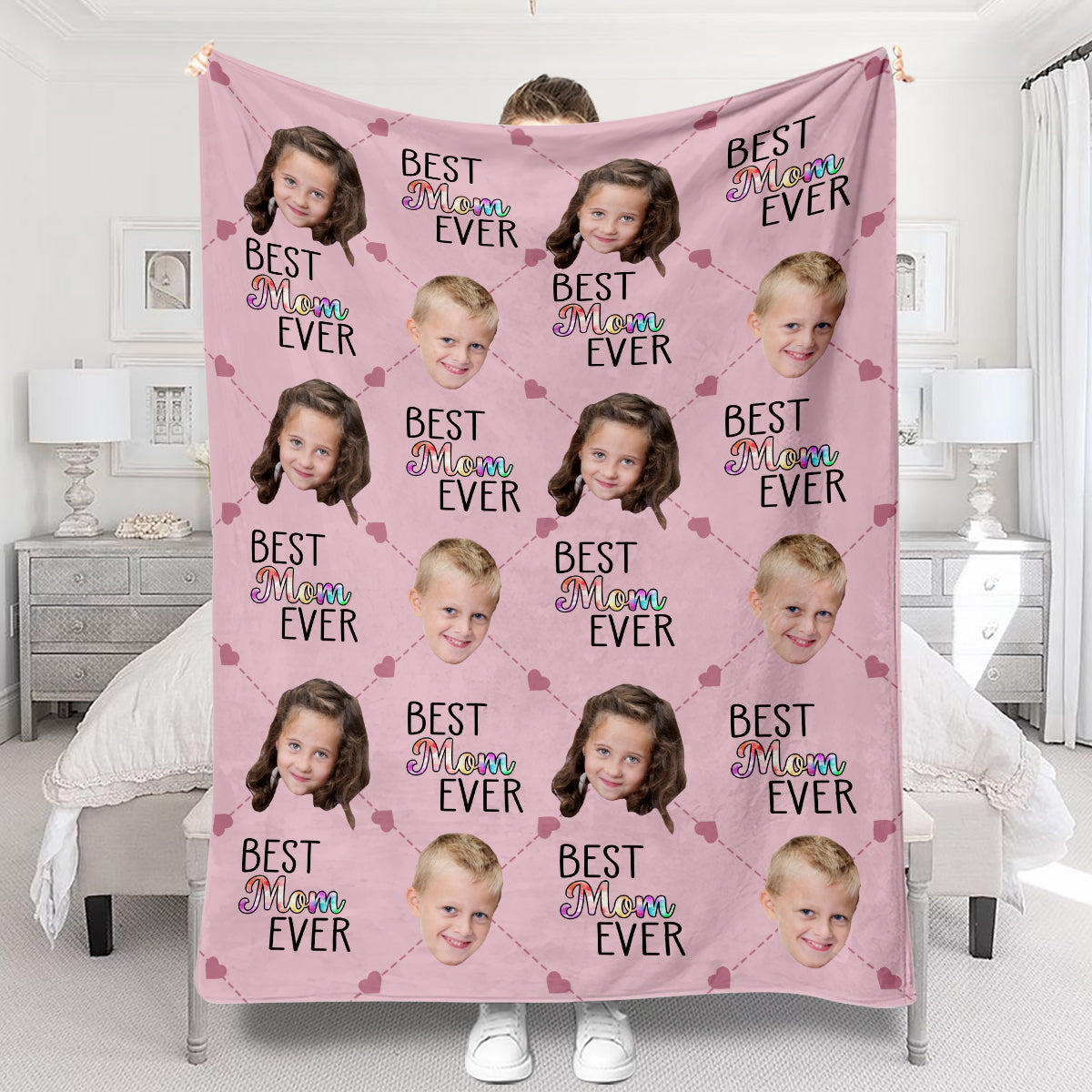 Best Grandma Mom Ever - Gift for grandma, mom, grandma - Personalized Blanket