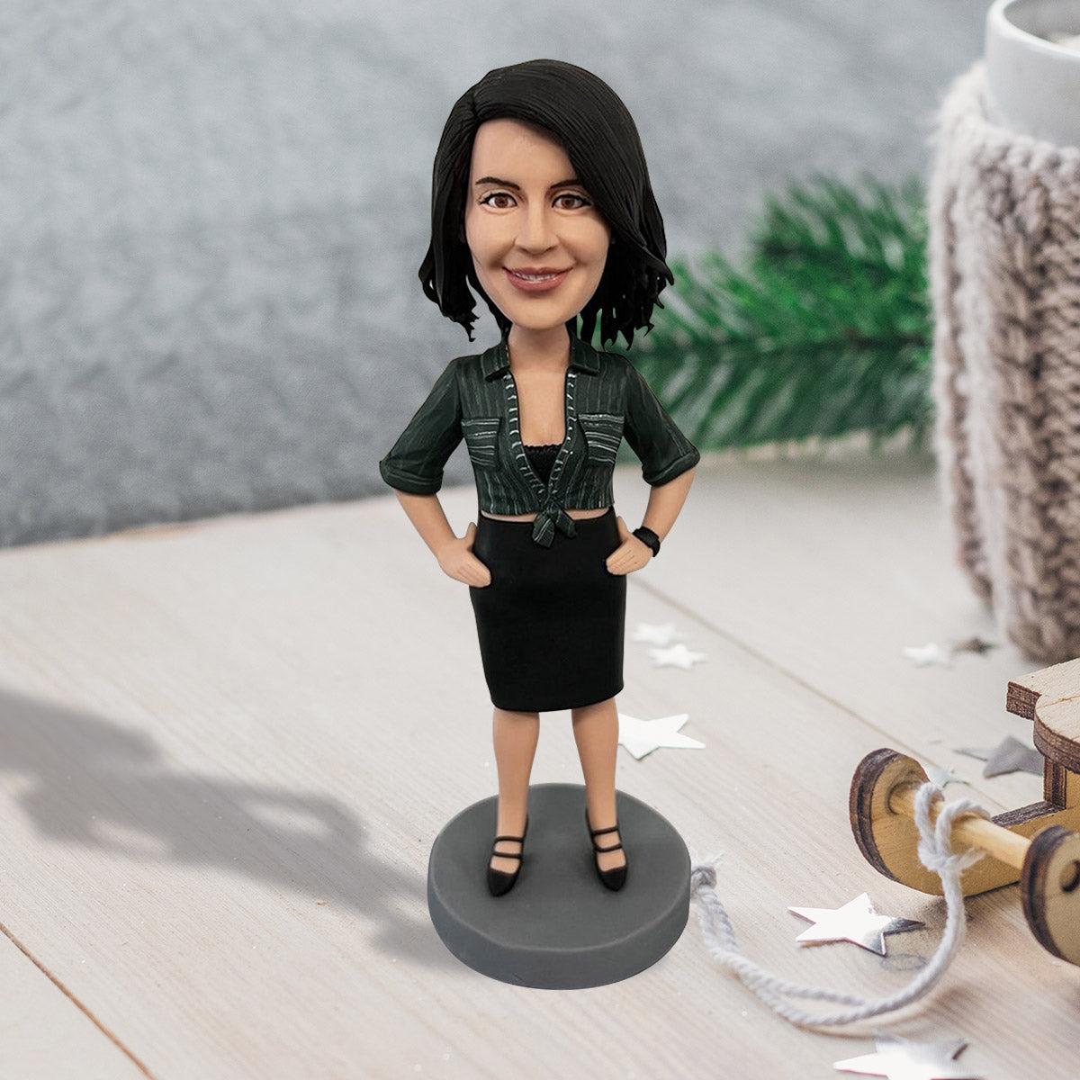 Figurine personnalisée - Figurine à tête branlante personnalisée pour belle-mère