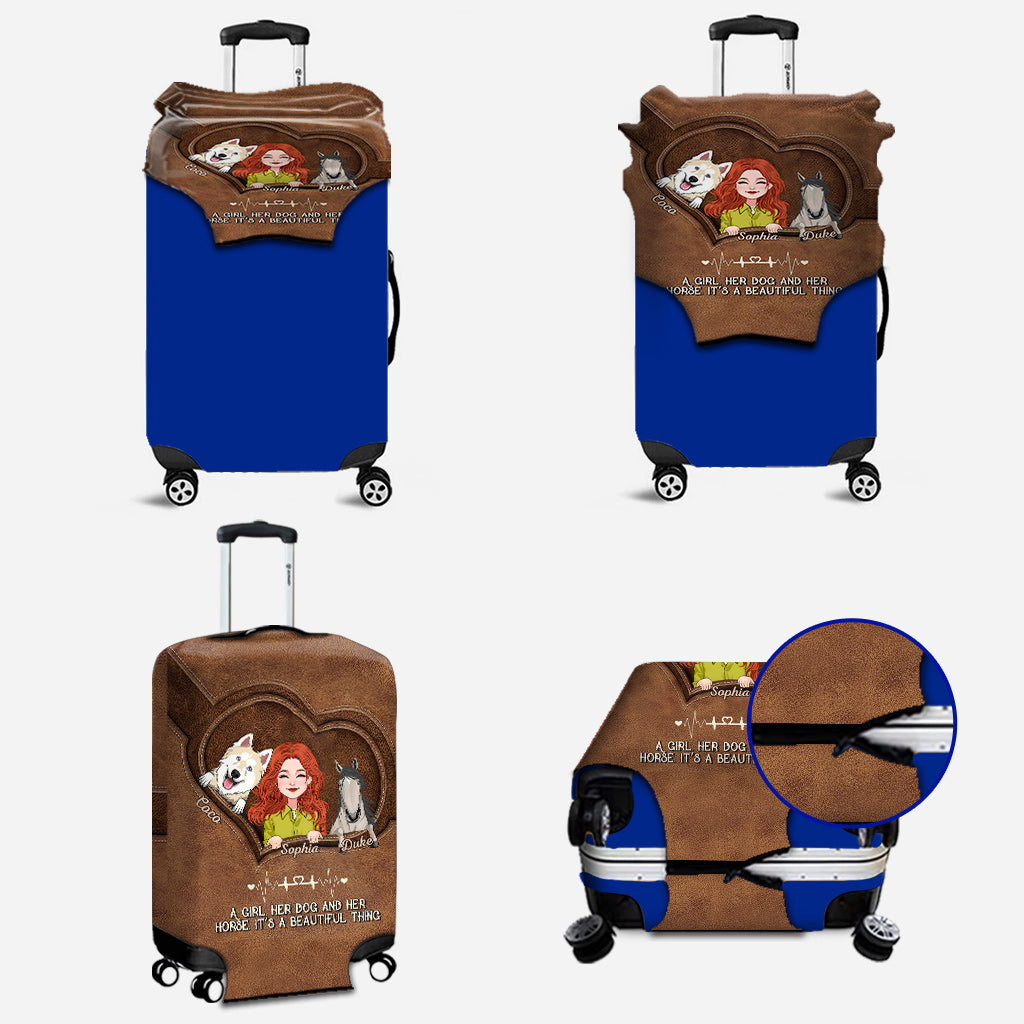 Housse de valise papillon personnalisée avec affirmations positives -