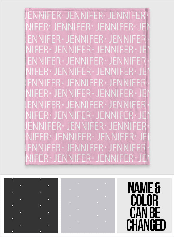 Couverture personnalisée pour fille - Motif avec nom