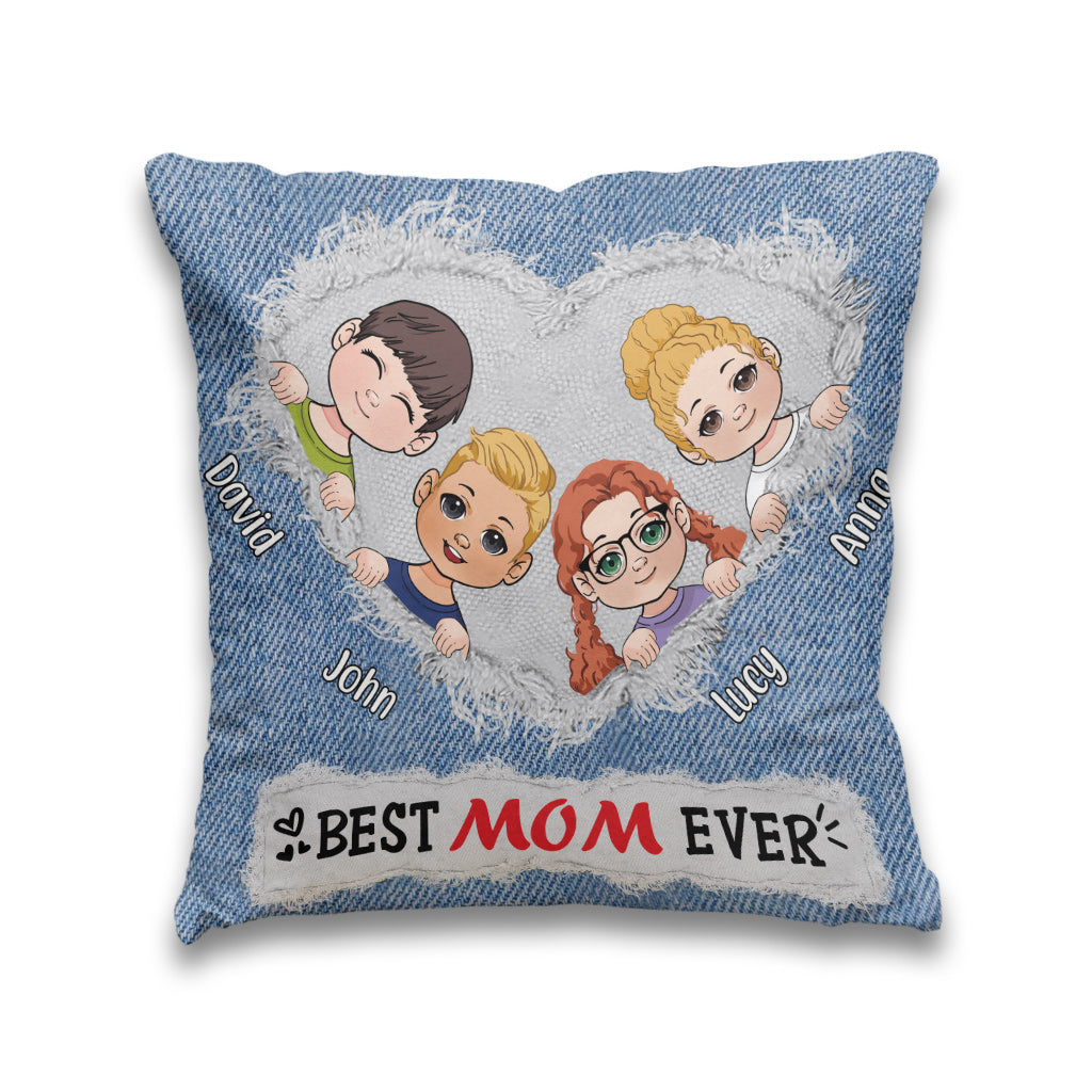 Best Mom Ever - Personalized Mother Throw Pillow