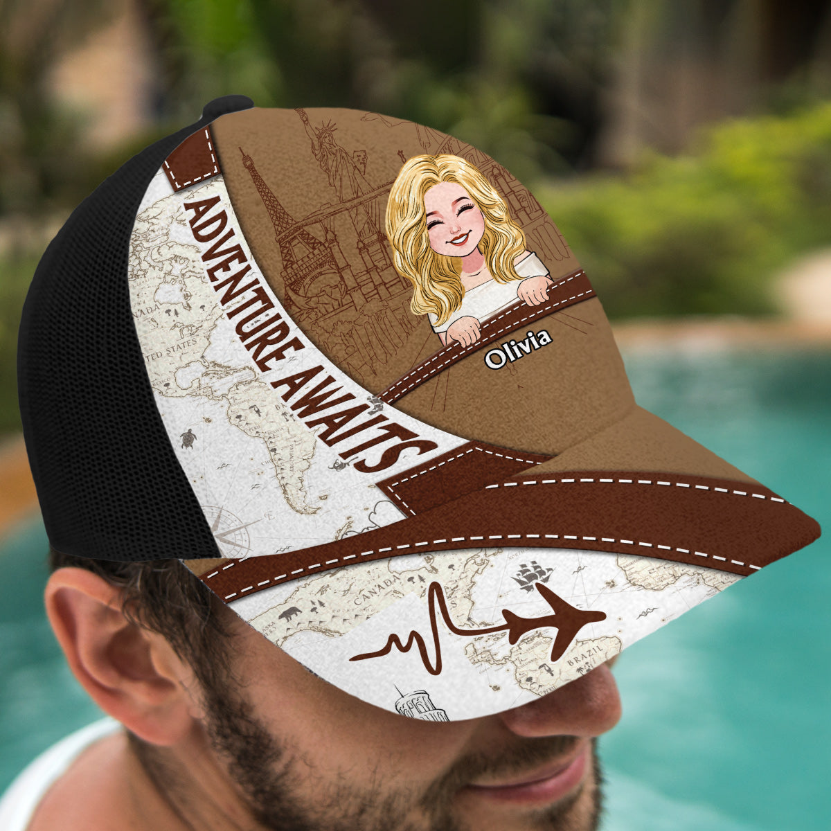 Adventure Awaits - Personalized Travelling Trucker Hat