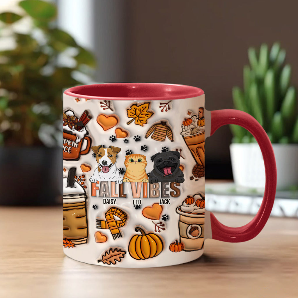 Fall Vibes - Gift for dog lovers - Personalized Accent Mug
