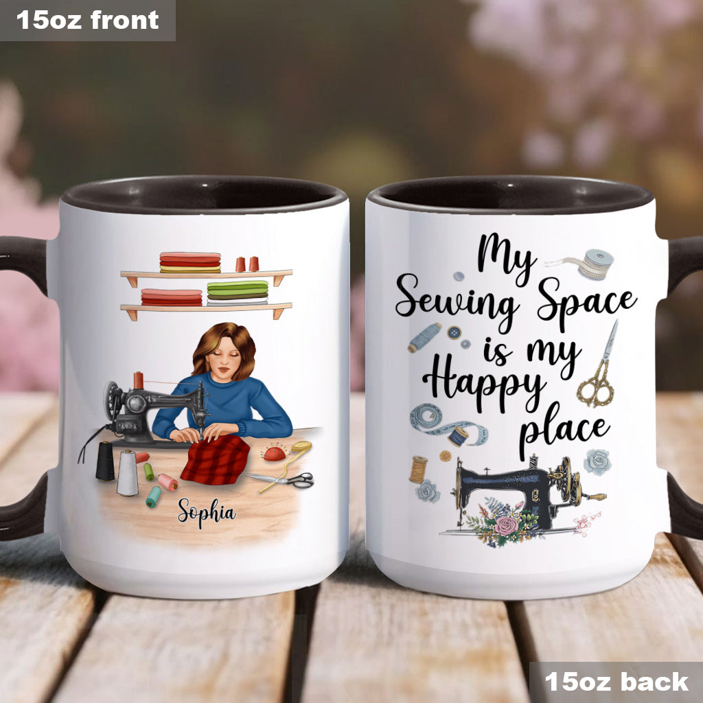 Mein Nähzimmer – Personalisierte Näh-Akzent-Tasse