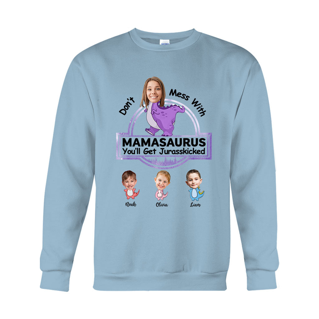 Don't Mess With Mamasaurus Jurasskicked - Personalized Mother T-shirt And Hoodie