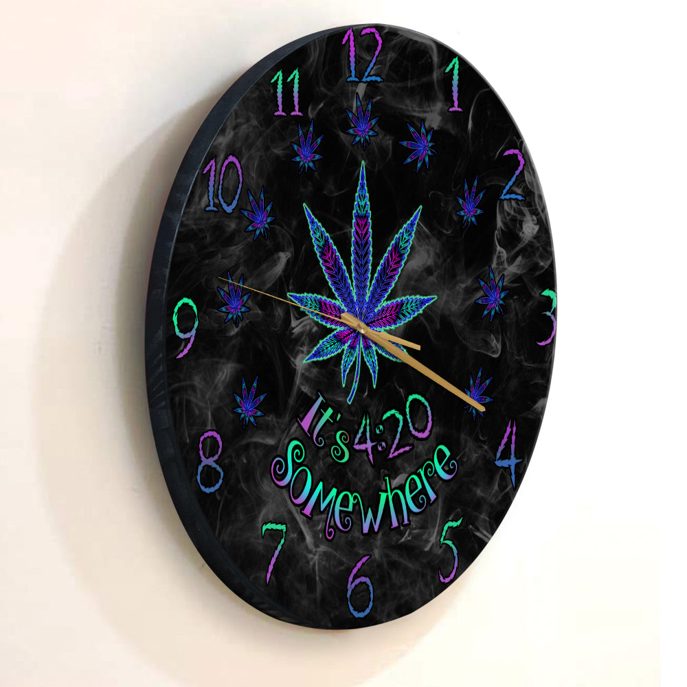 Il est 4h20 quelque part - Horloge murale Weed