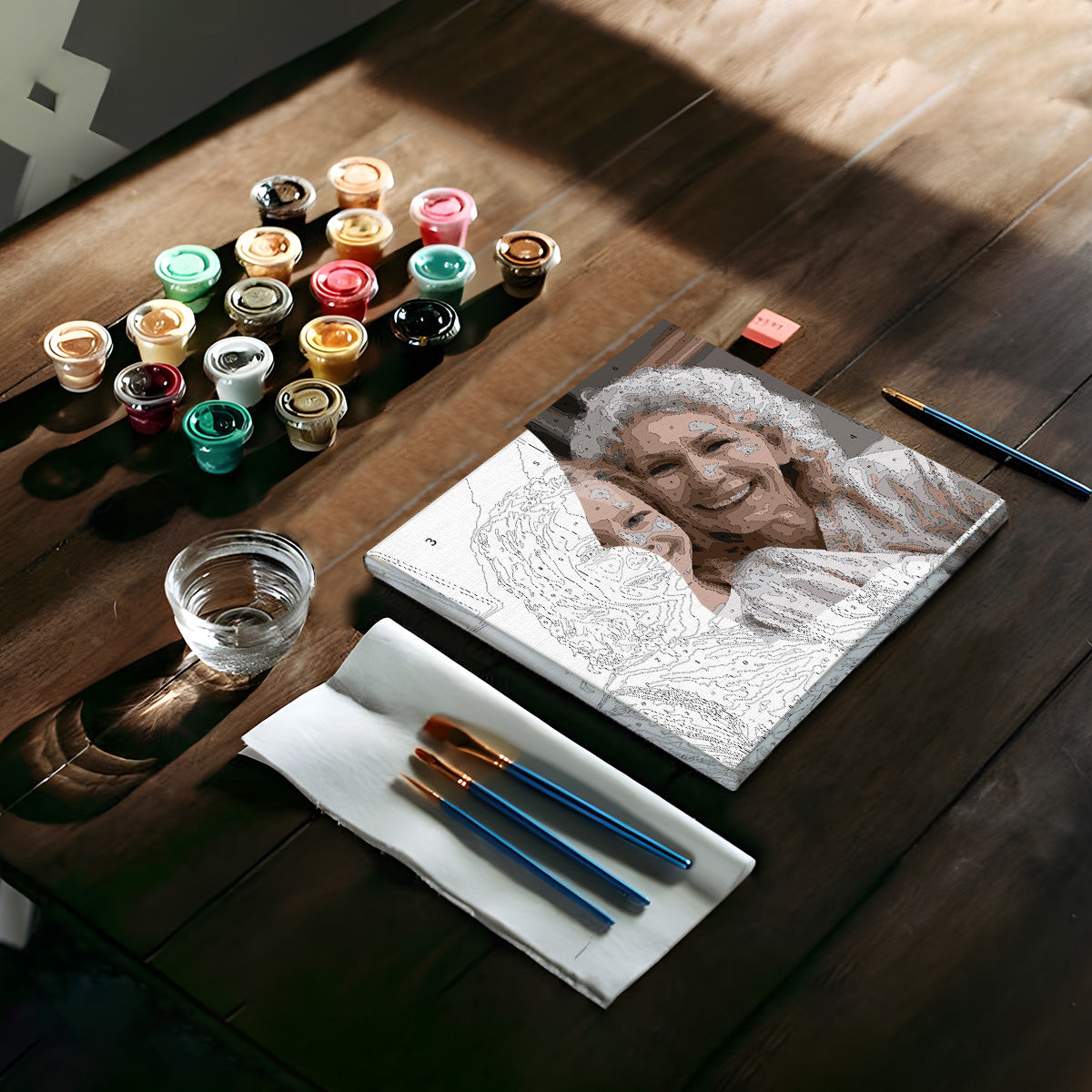 Benutzerdefiniertes Foto – Personalisiertes Malen-nach-Zahlen-Set für Oma