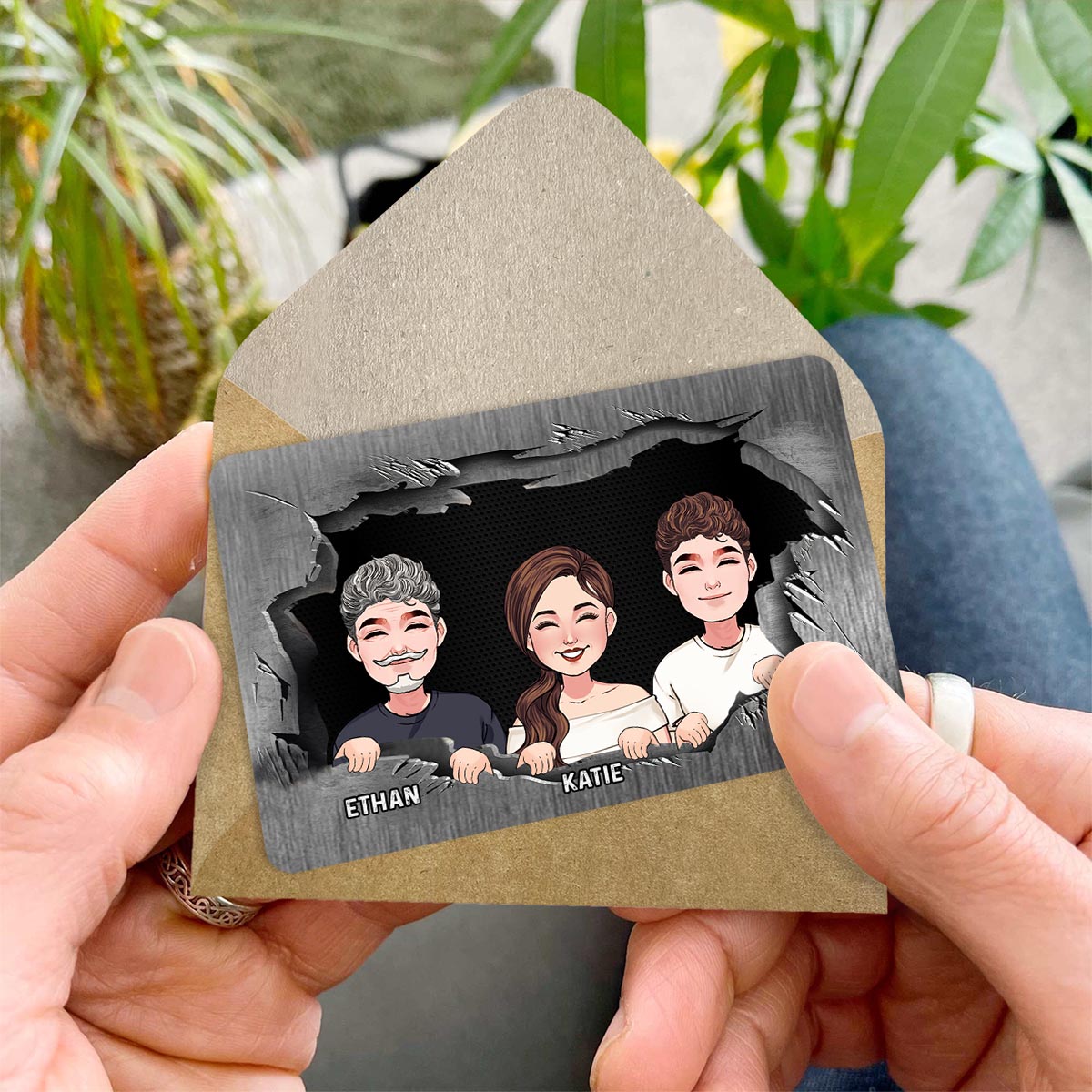 Thanks For Being My Hero - Personalized Father Wallet Insert Card