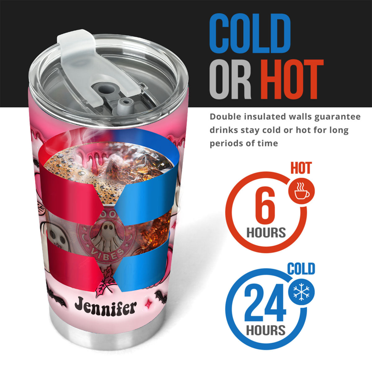 Spooky Vibes - Personalized Halloween Tumbler