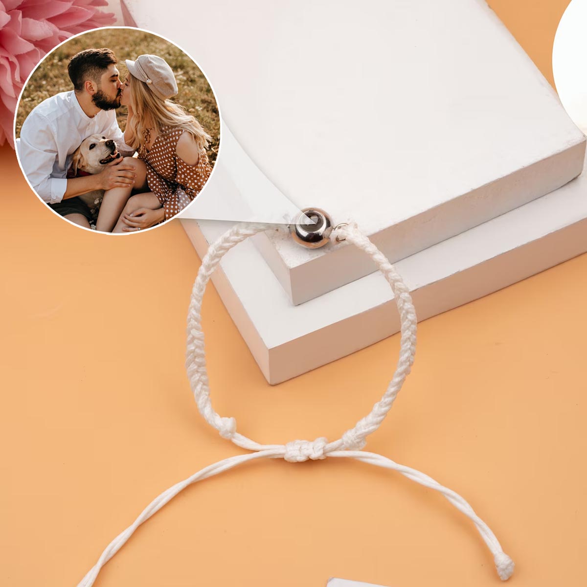 Liebe Familie – Personalisiertes Armband mit Familienprojektion