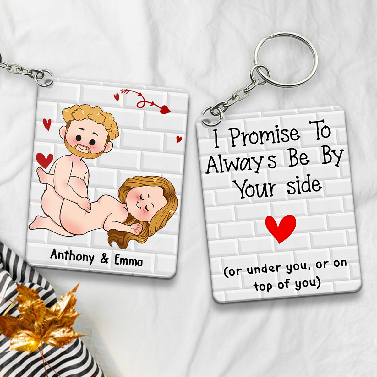 I Just Want You To Be Happy - Couple gift for husband, wife, boyfriend, girlfriend - Personalized Keychain