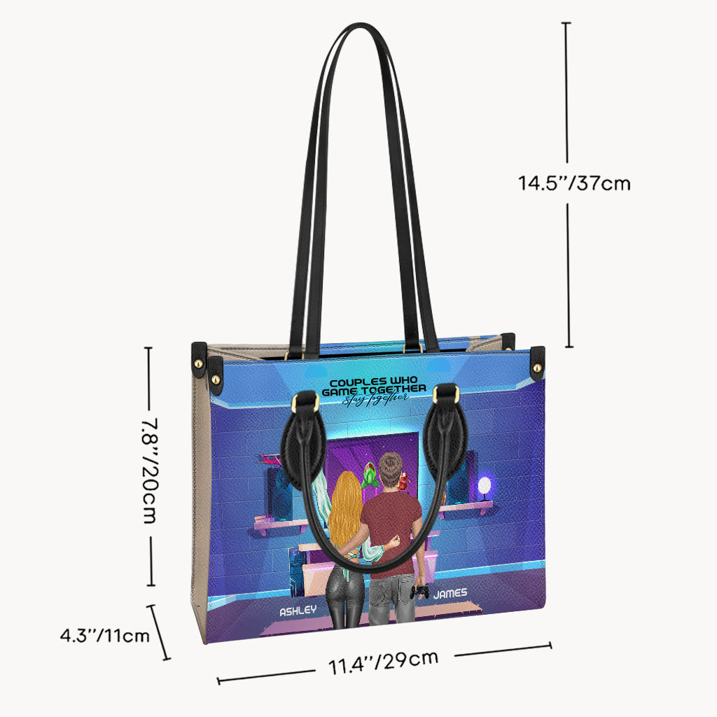 I Will Always Be Your Player Two - Video Game gift for boyfriend, husband, wife, girlfriend - Personalized Leather Handbag