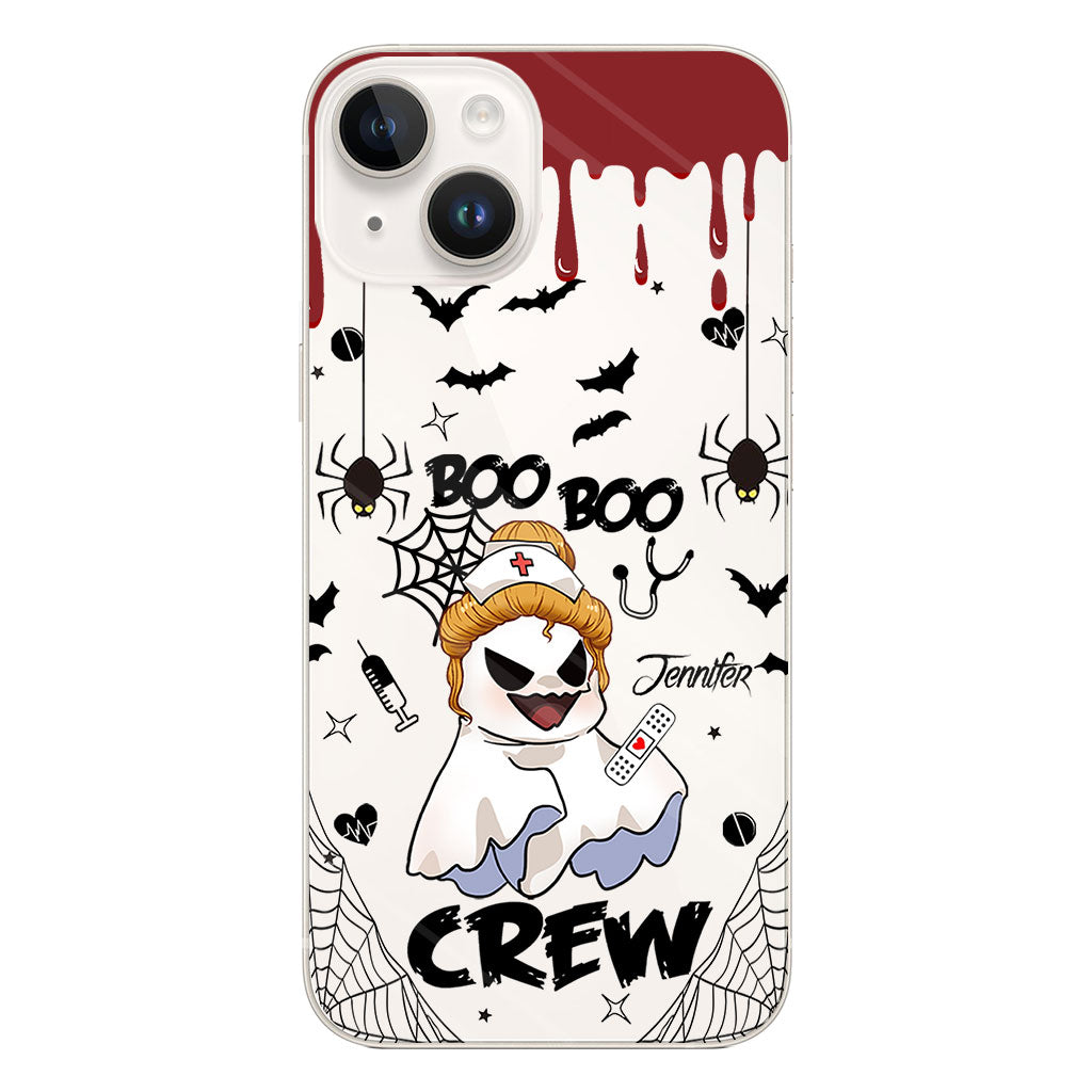 Boo Boo Crew - Personalized Nurse Clear Phone Case