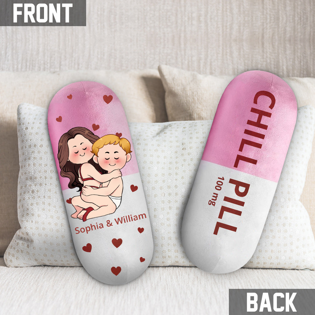 Chill Pill - Personalized Couple Shaped Pillow