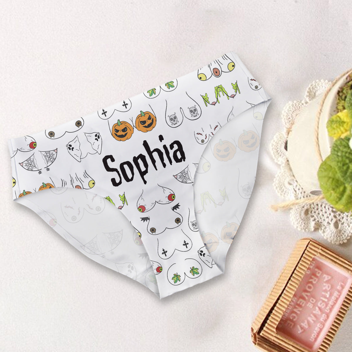 Halloween Is Coming - Personalized Couple Women Briefs