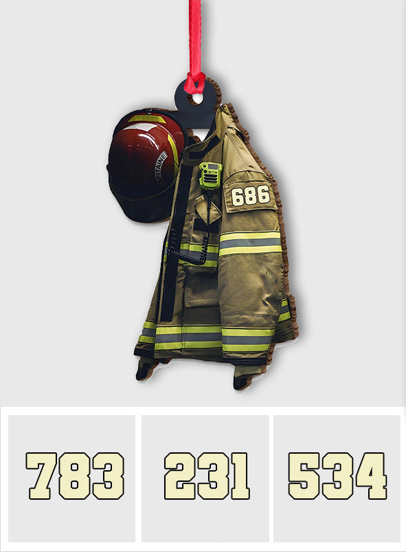 Feuerwehr-Rüstung – Personalisierter Feuerwehr-Anhänger