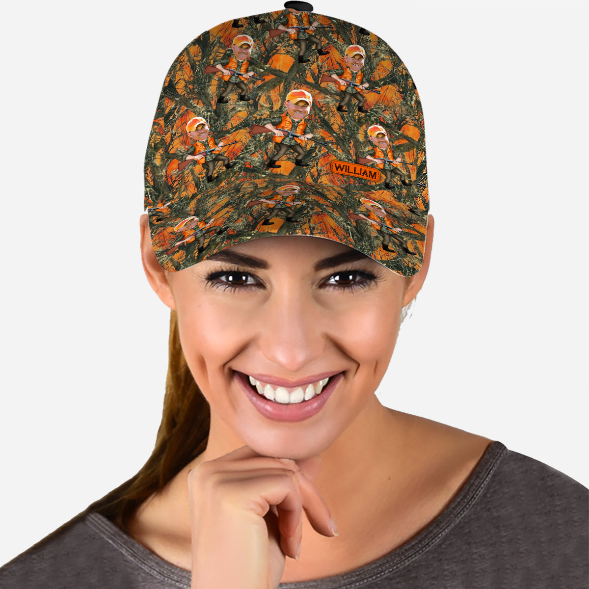 Foto eingefügter Jäger - Personalisierte Jagd-Klassiker-Kappe