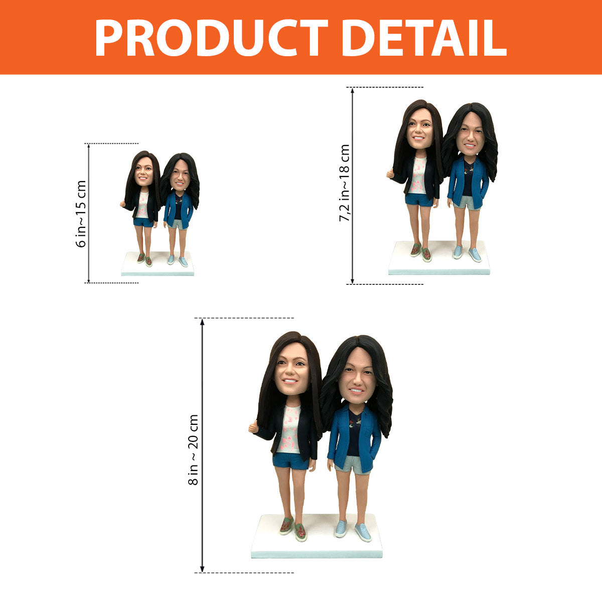 Individuelle Figur – Personalisierte Wackelkopffigur für die beste Freundin