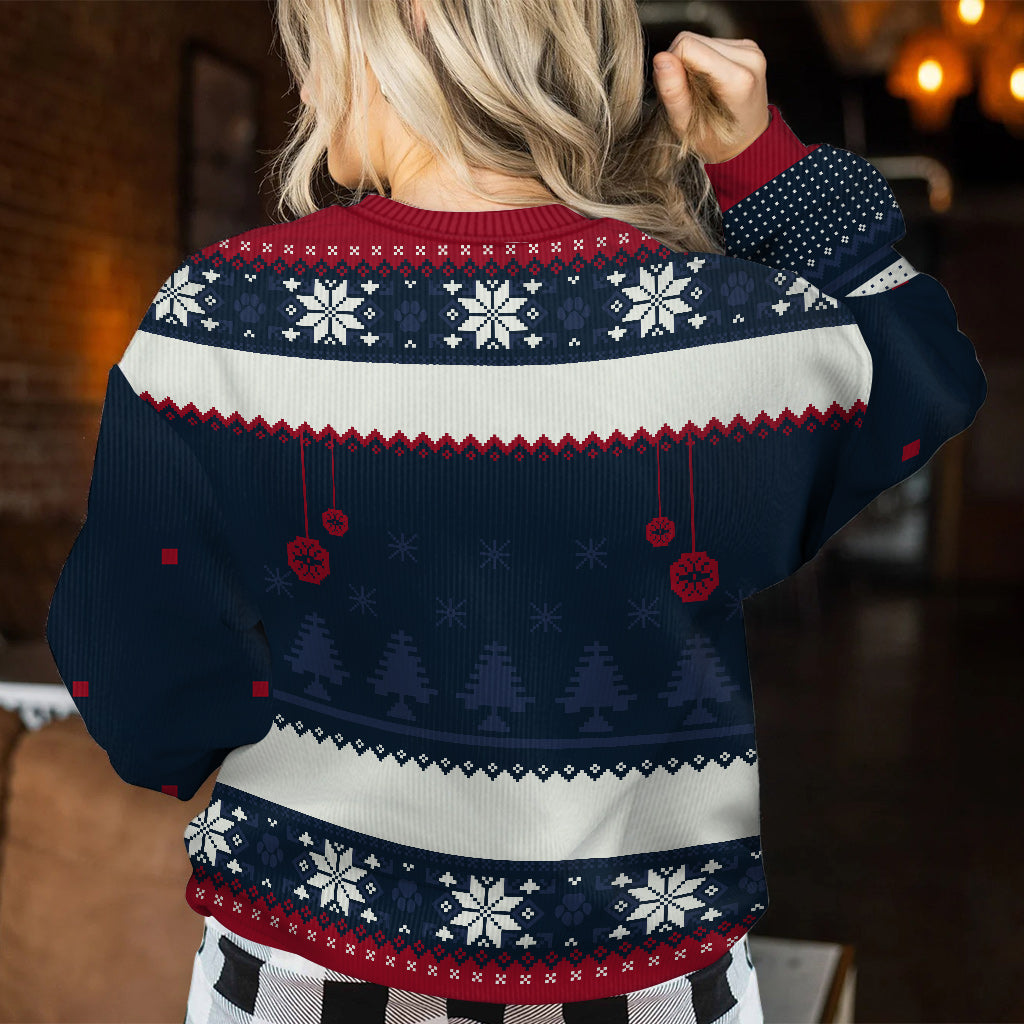 Fröhliche Wuff-Weihnachten – Personalisierter Hundepullover