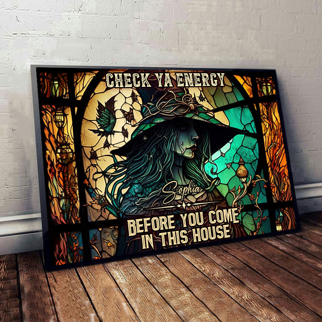 Check Ya Energy - Personalized Witch Canvas And Poster