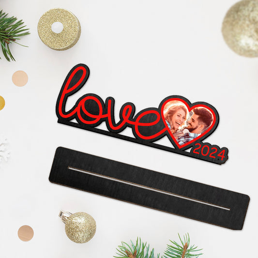 Love 2024 - Personalized Couple 1 Layered Big Freestanding