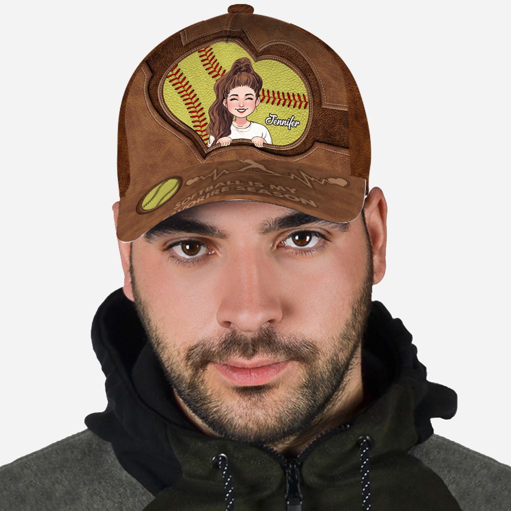 Softball Is My Favorite Season - Personalized Softball Classic Cap
