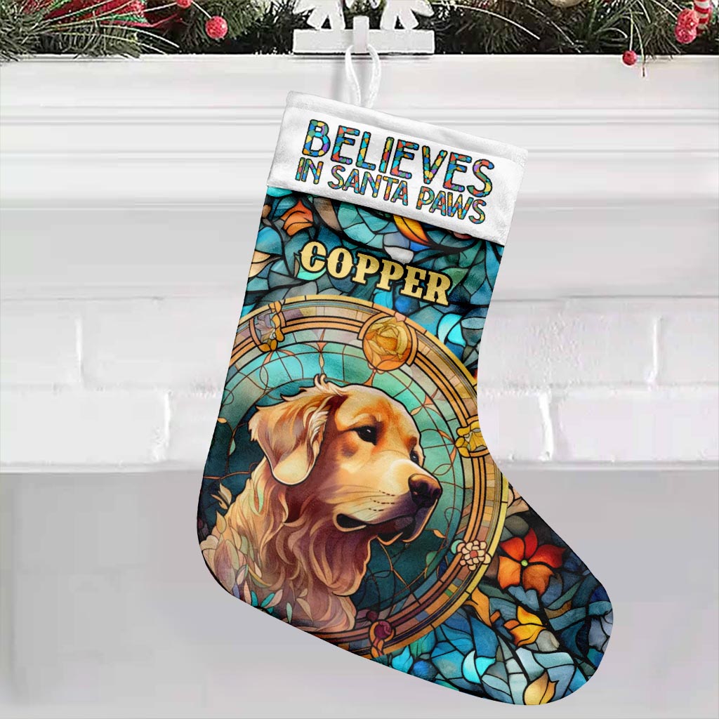 Croit au Père Noël des animaux - Chaussettes de Noël personnalisées pour chiens