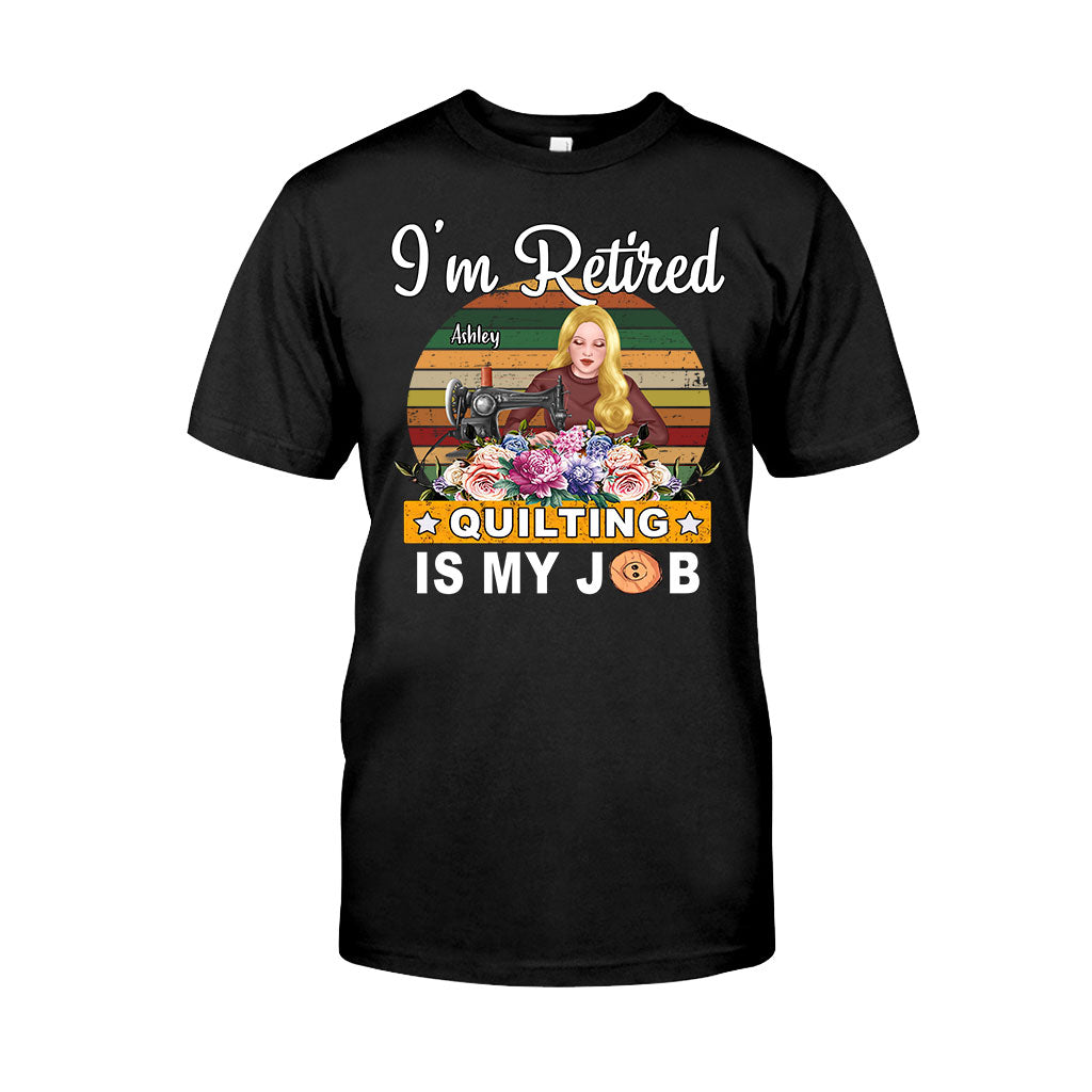Quilten ist mein Beruf – Personalisiertes Quilt-T-Shirt und Hoodie