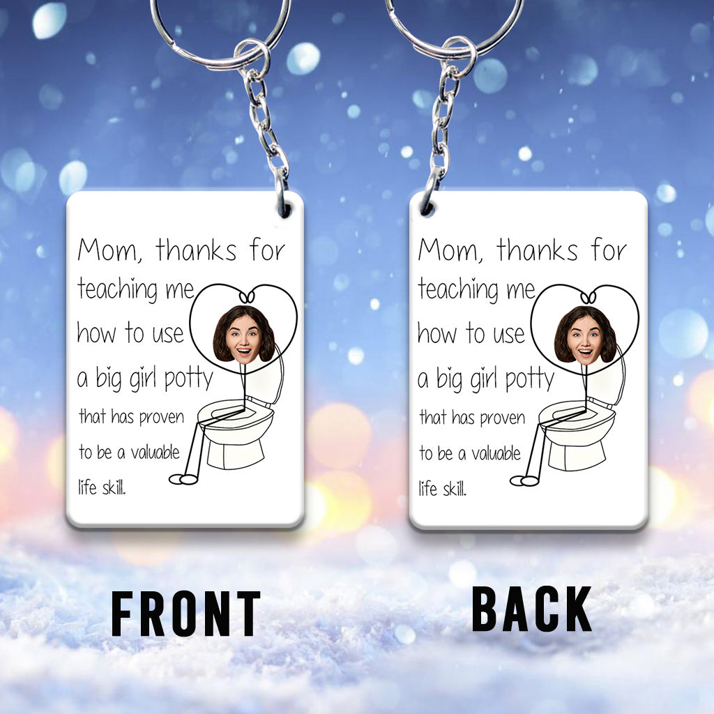 Thanks For Teaching Me Big Girl Potty - Personalized Mother Keychain