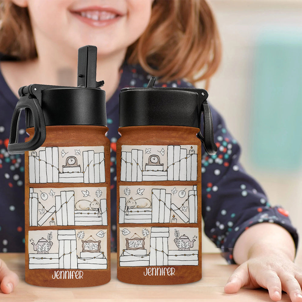 Lesetracker für vier Jahreszeiten – Personalisierte Kinder-Trinkflasche