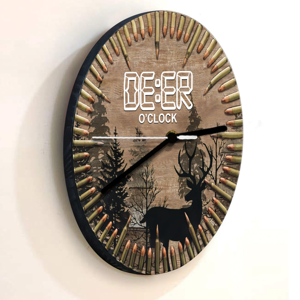 Hirsch-Uhr Jagd-Wanduhr