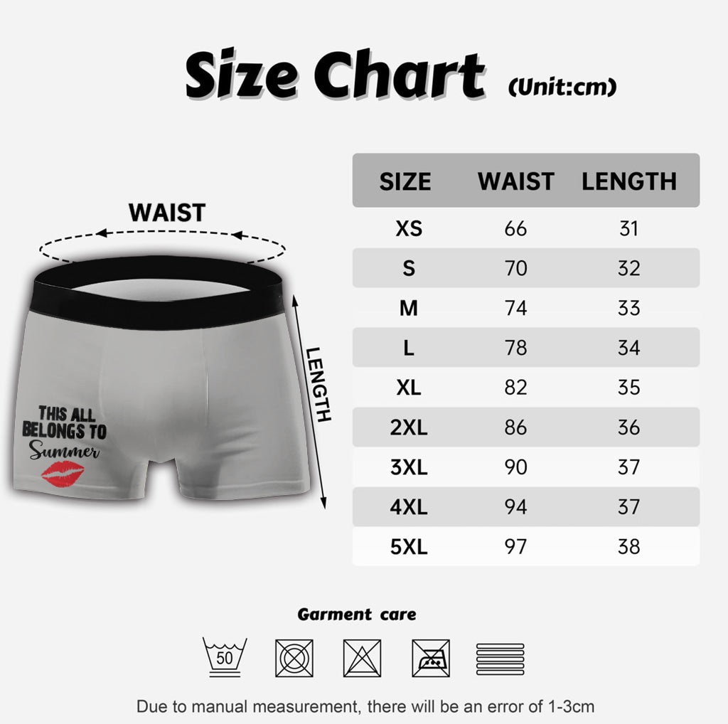 These Sweet Cheeks Belong To Me - Personalized Couple Men's Boxer Briefs
