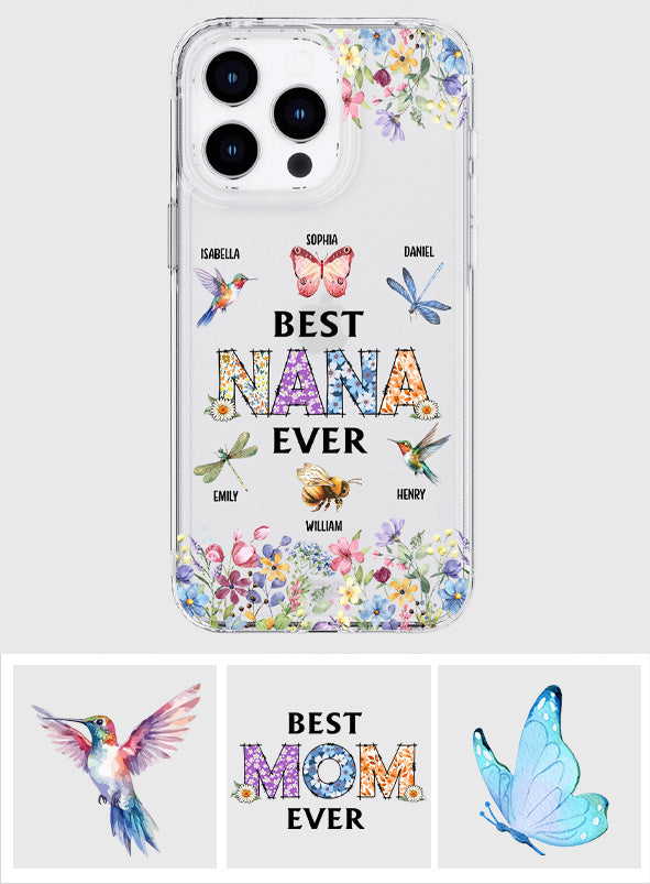Best Mom Nana Ever - Personalized Grandma Clear Phone Case