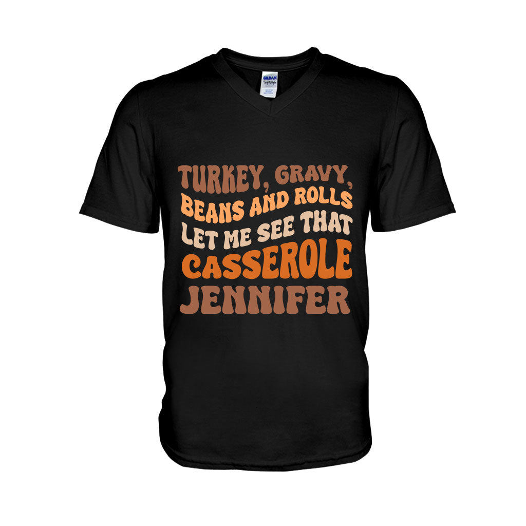Zeig mir deinen Auflauf! – Personalisiertes Thanksgiving-T-Shirt und Hoodie