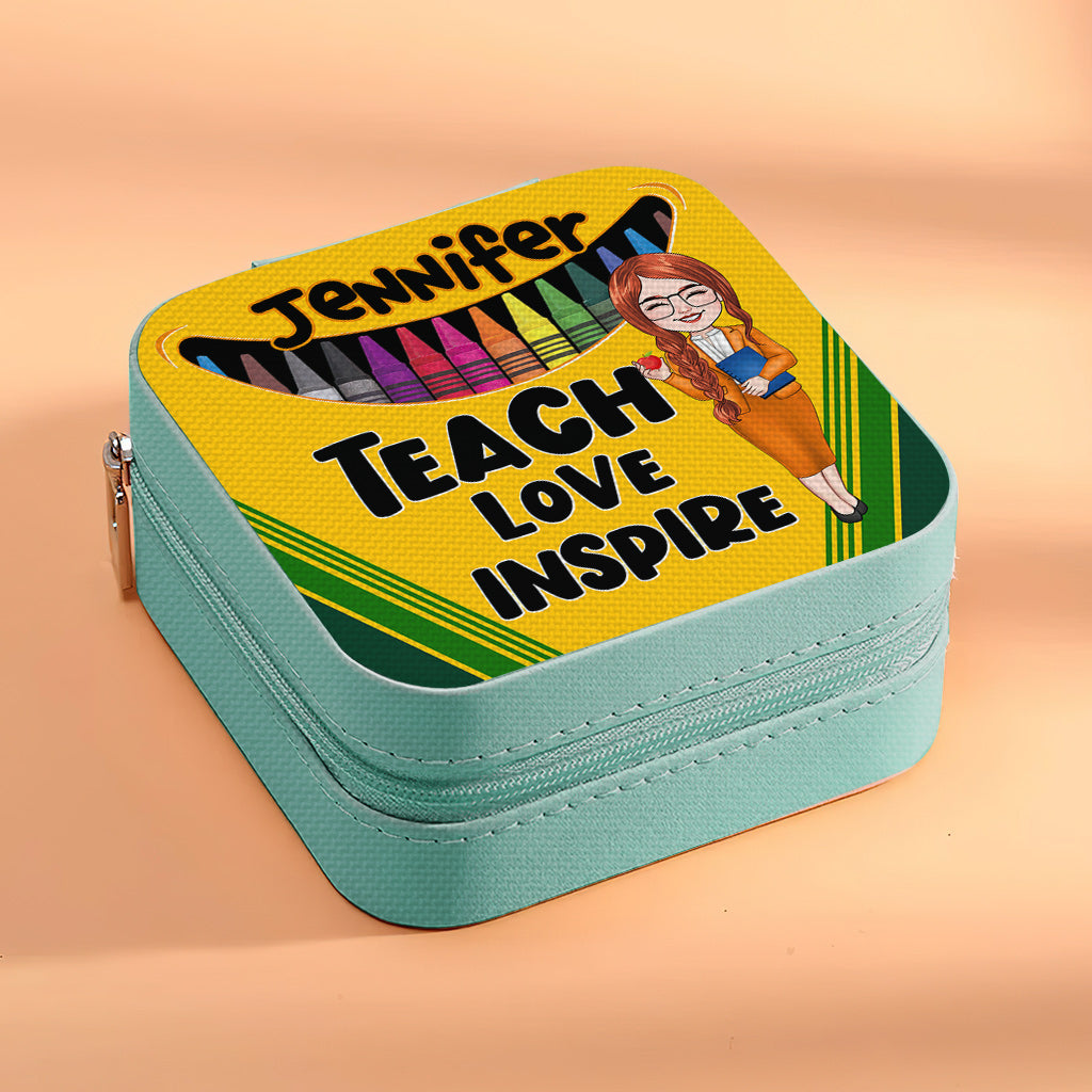 Enseigner, aimer, inspirer - Coffret à bijoux personnalisé pour enseignants