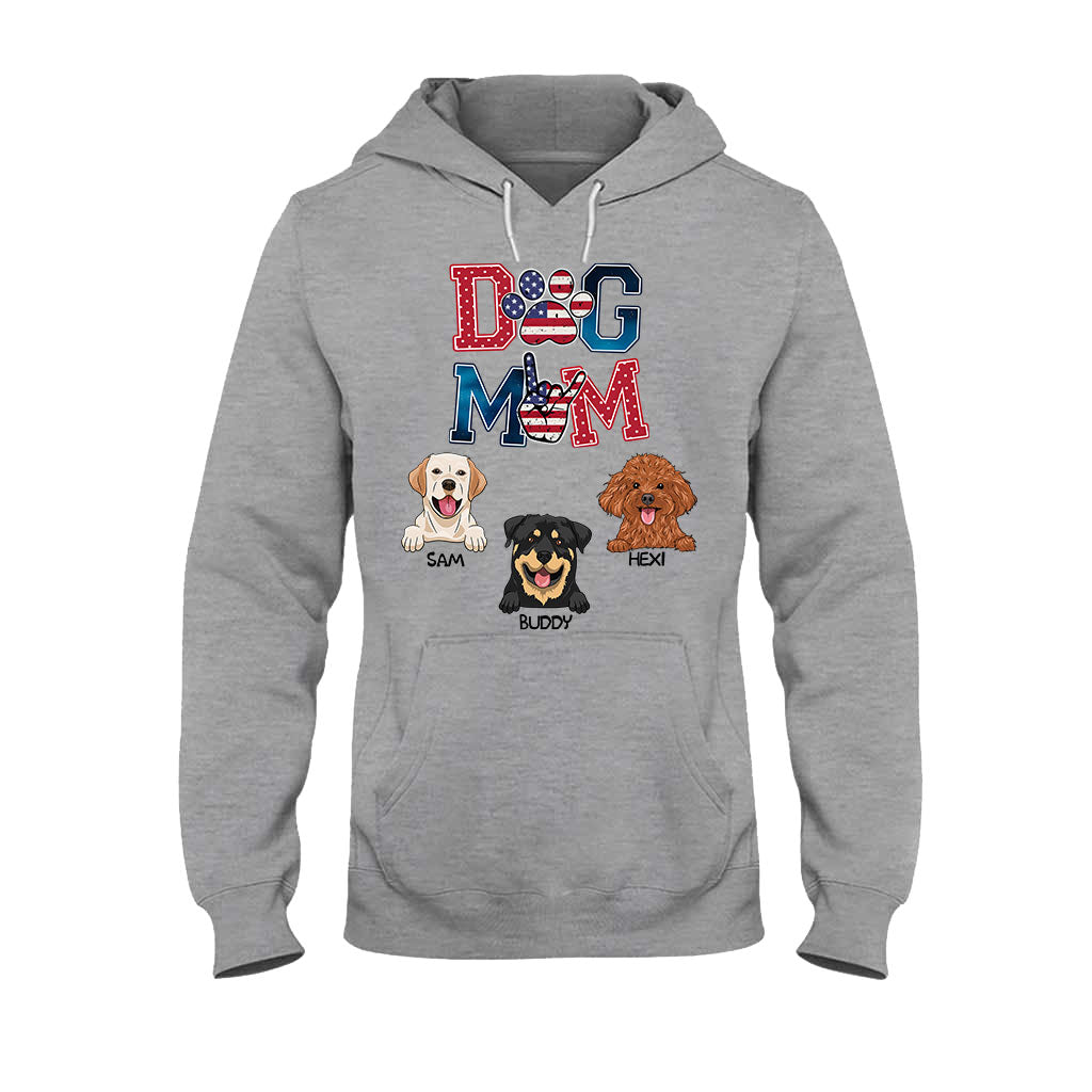 Amerikanische Hundemama – Personalisiertes Hunde-T-Shirt & Hoodie