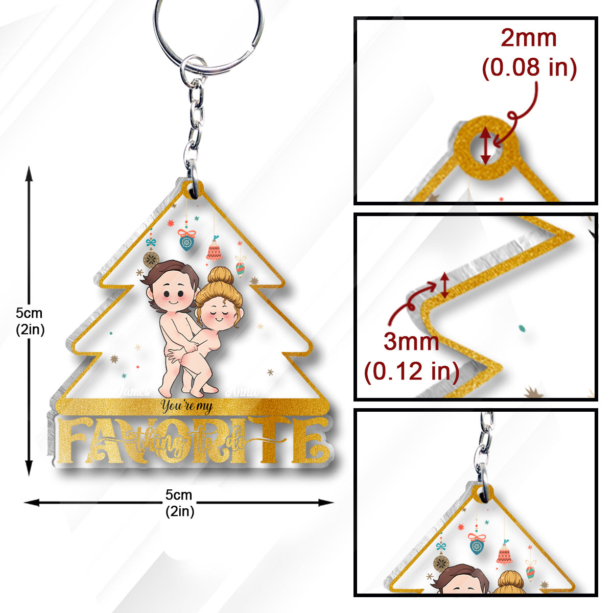 You're My Favevorite Thing To Do - Personalized Couple Keychain