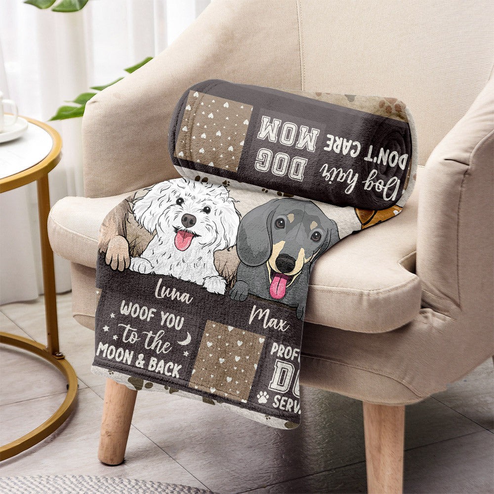 Das Leben ist schöner mit Hunden – Geschenk für Hundeliebhaber – Personalisierte Decke
