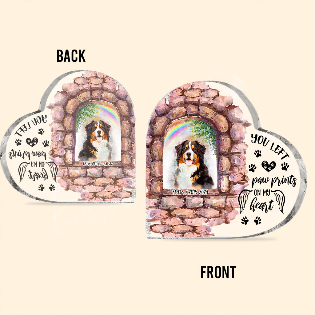 No Longer By My Side - Personalized Dog Custom Shaped Acrylic Plaque