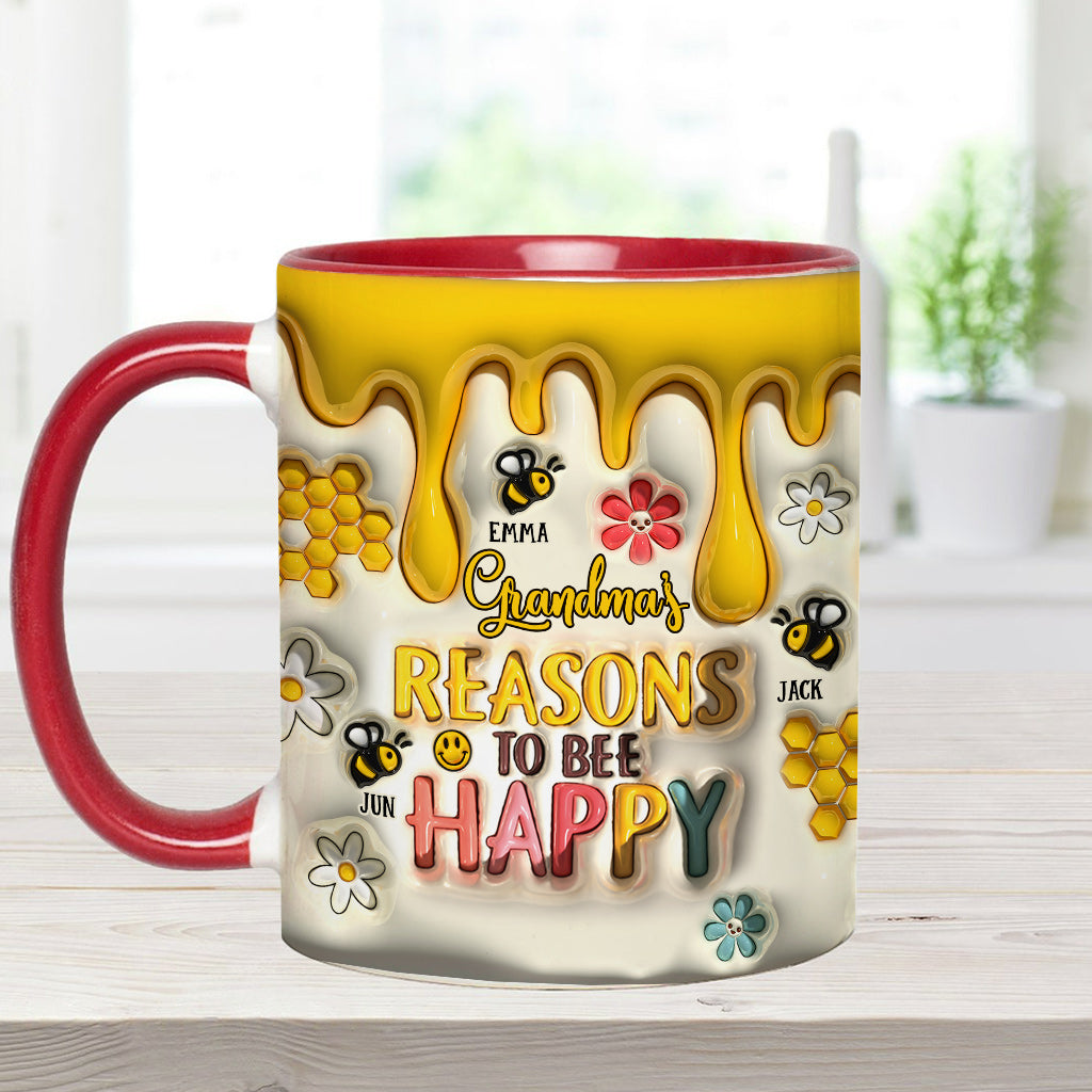 Omas Gründe, glücklich zu sein – Geschenk für Oma – Personalisierte Tasse