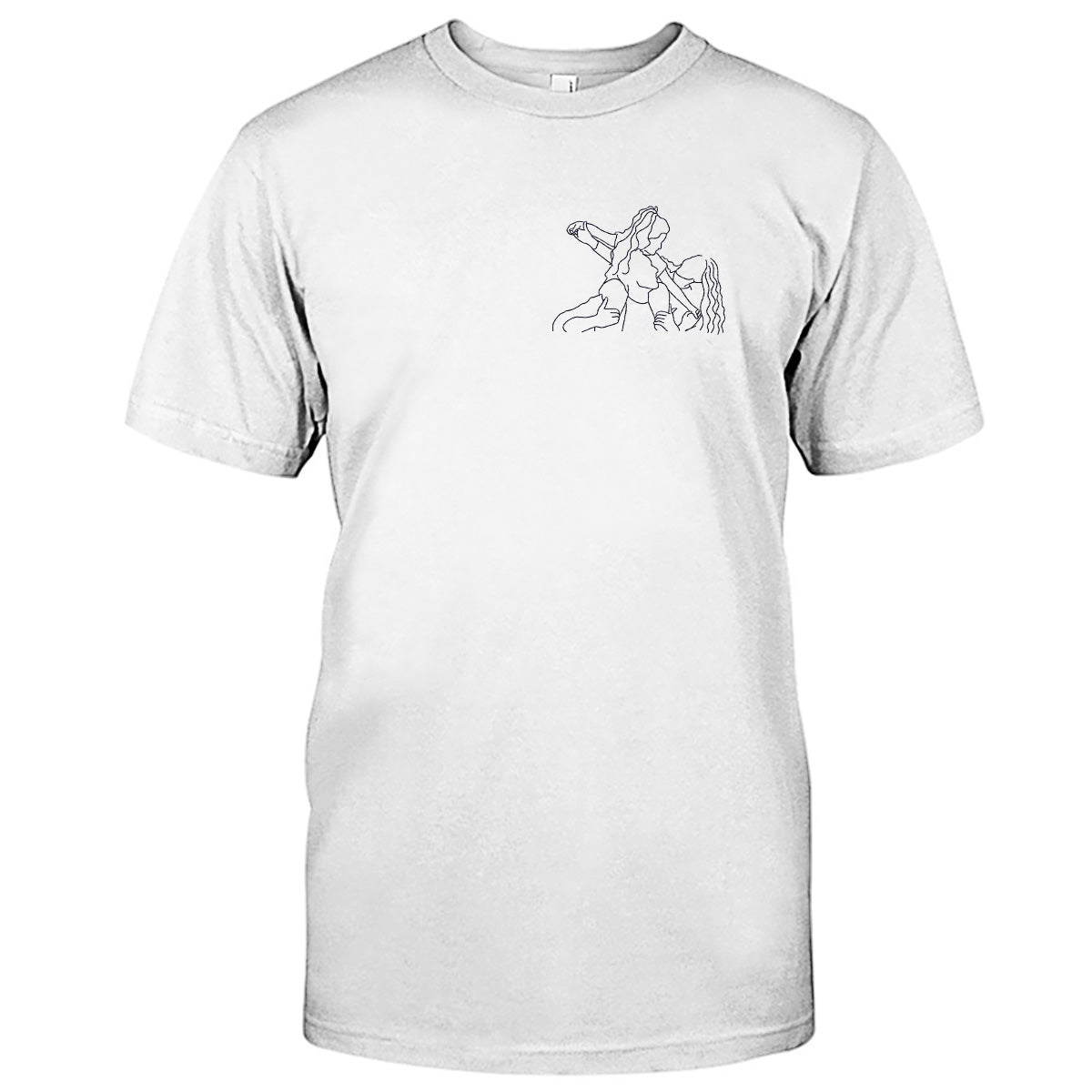 T-shirt brodé personnalisé pour toute la famille - Motifs au trait