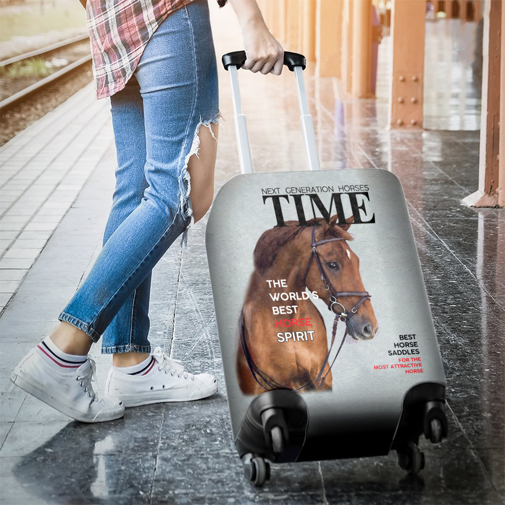 Couvertures de magazines - Housse de bagage personnalisée à motif cheval