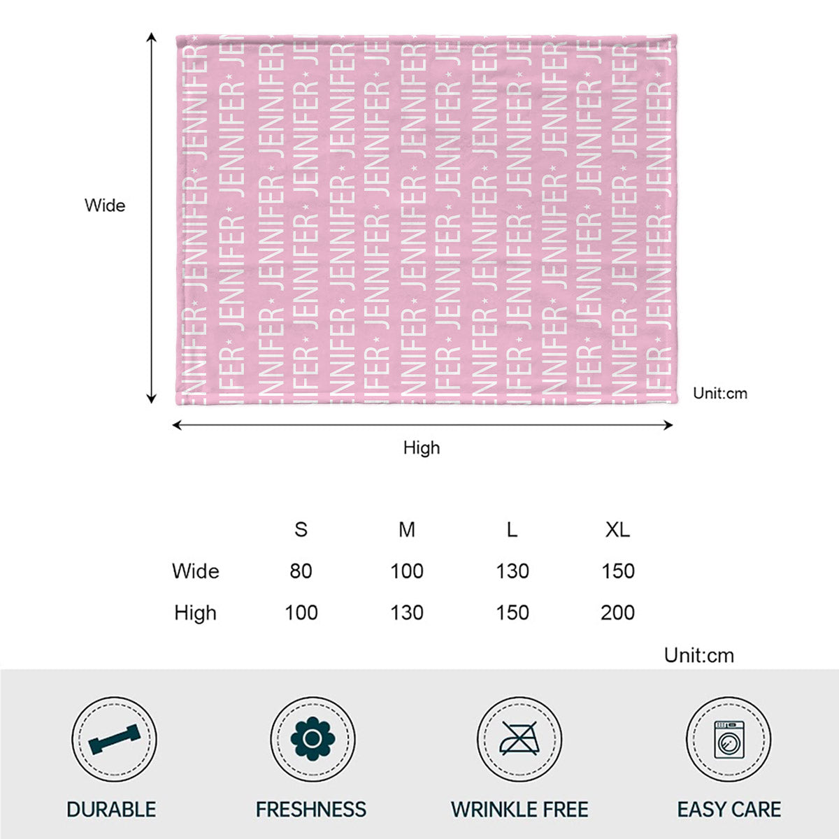 Custom Name Pattern - Personalized Bestie Blanket