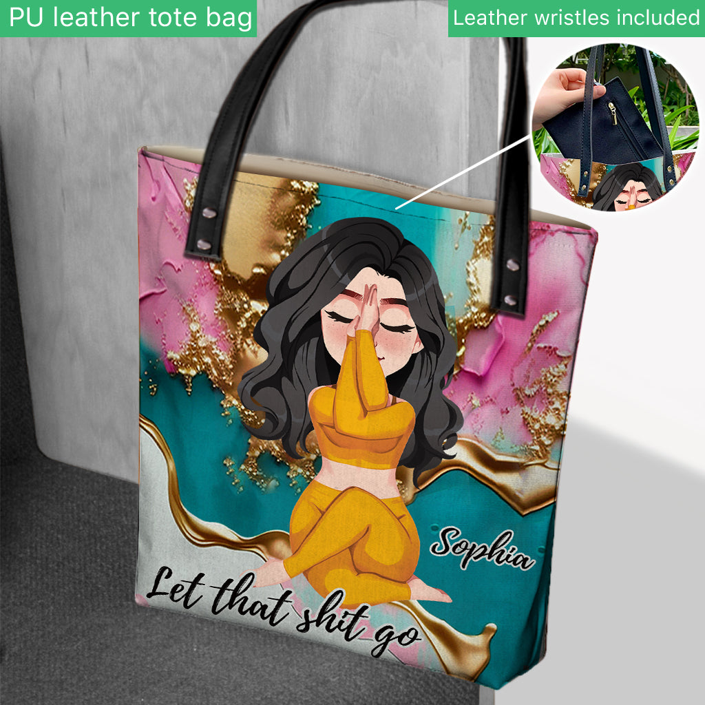 Lass den Scheiß los – personalisierte Yoga-Tragetasche
