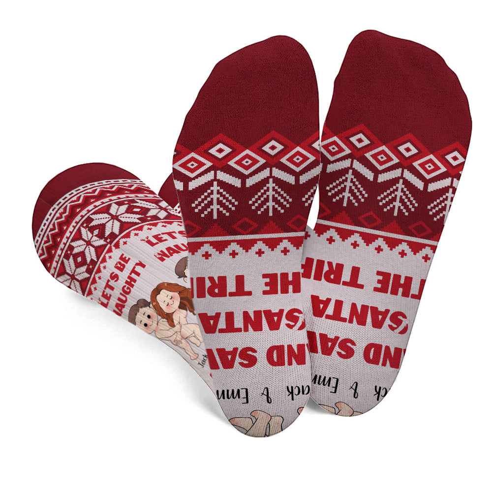 Let's Be Naughty - Personalized Couple Socks