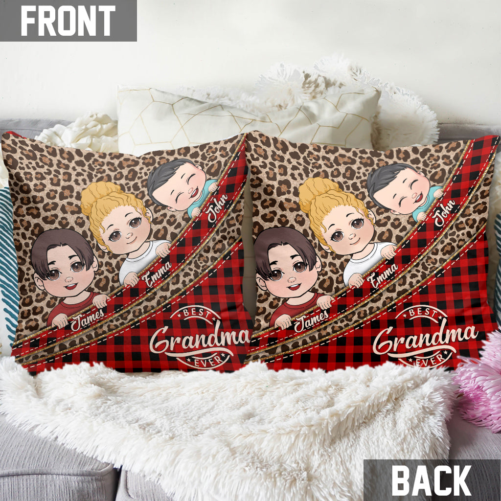 Best Grandma Ever - Personalized Grandma Throw Pillow