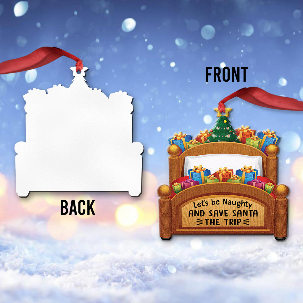 Let's Be Naughty - Personalized Couple Ornament