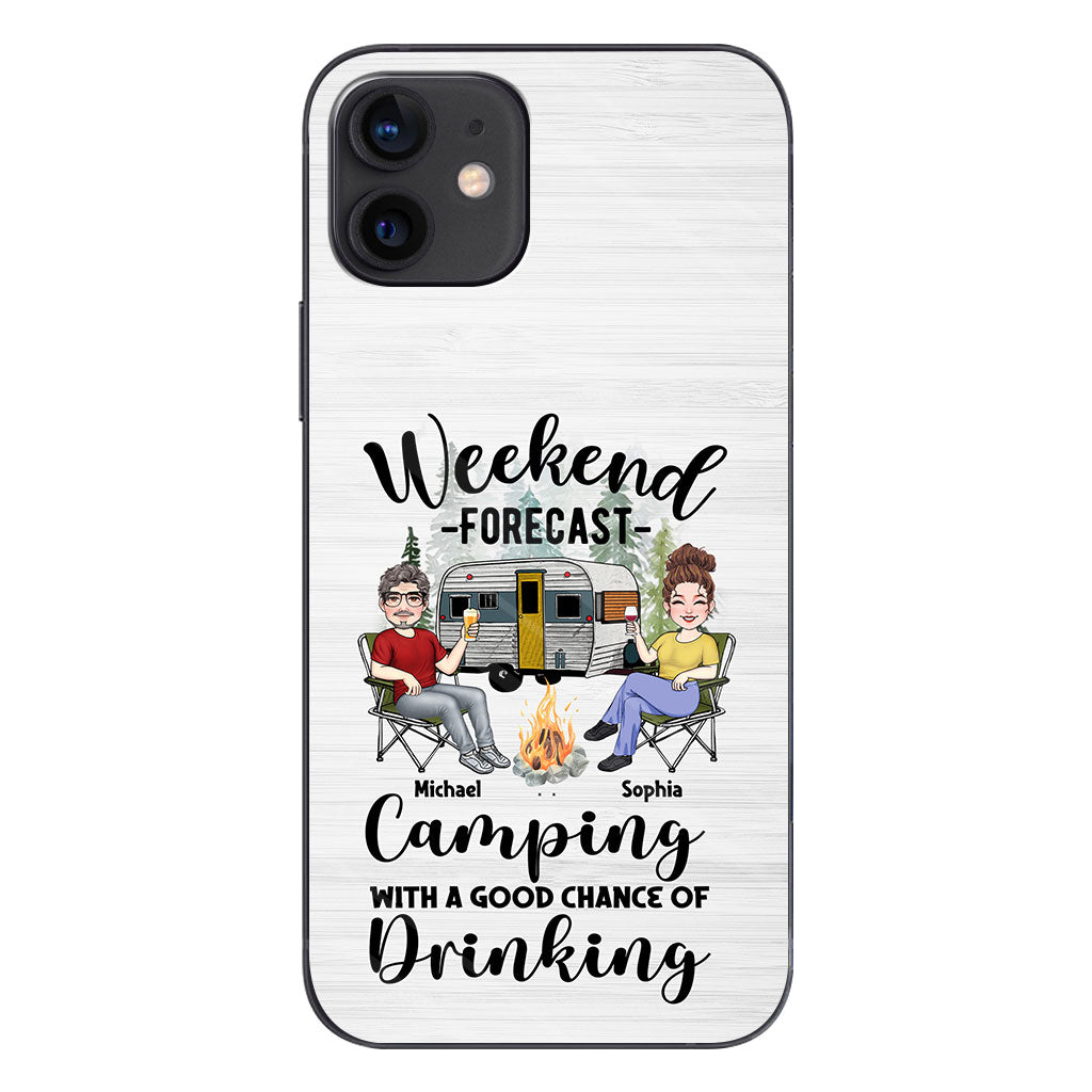 Prévisions du week-end - Étui de téléphone transparent personnalisé pour le camping
