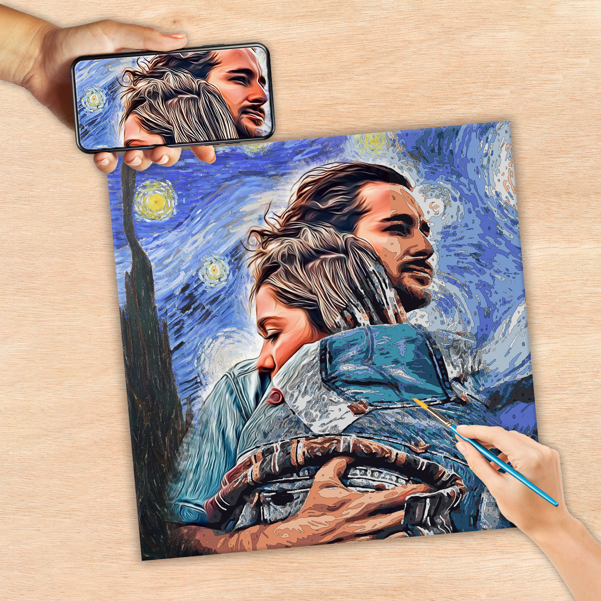 Starry Night - Personalized Couple Paint By Numbers Kit